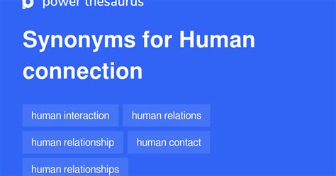 human connection synonym.